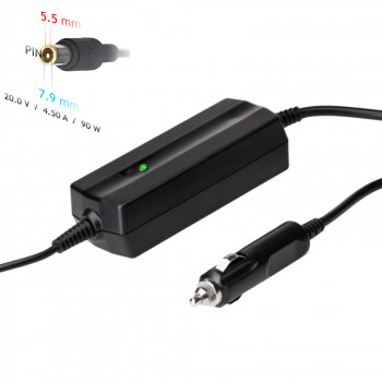 Akyga AK-ND-39 τροφοδοτικό αυτοκινήτου για notebook 20 V / 4,5 A, 90 W, 7,9 x 5,5 mm + Pin, για Lenovo