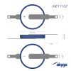 Akyga AKY1107 μπαταρία λιθίου CR2032 ST2N 3 V 210 mAh με 2 pins (THT)