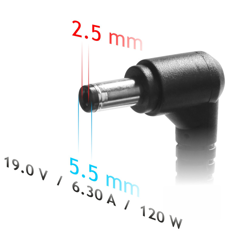 Akyga AK-ND-44 τροφοδοτικό notebook 19 V / 6,3 A, 120 W, 5,5 x 2,5 mm, 1,2 m