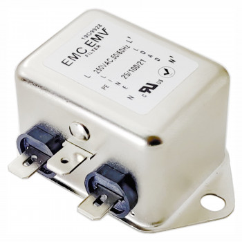Akyga EN2010-12-F μονοφασικό φίλτρο EMC, 12 A, 120-250 V AC, 50/60 Hz, επίπεδος ακροδέκτης 6,3 mm