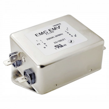 Akyga EN2060-20-F μονοφασικό φίλτρο δικτύου EMC 20 A, 120–250 V AC, 50/60 Hz, συνδέσεις 6,3 mm