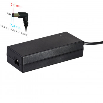 Akyga AK-ND-46 τροφοδοτικό notebook 18,5 V / 6,5 A, 120 W, 7,4 x 5,0 mm + Pin, 1,2 m, για HP