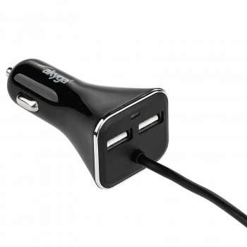 Φορτιστής αυτοκινήτου 12/24V Akyga AK-CH-10 45W 4x USB-A 5V / 9A αρθρωτός μαύρος