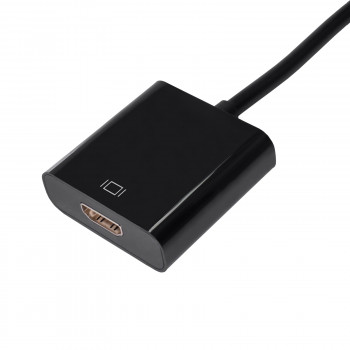 Akyga AK-AD-11 προσαρμογέας μετατροπέα με καλώδιο DisplayPort βύσμα αρσενικό σε υποδοχή θηλυκή HDMI, 15 cm, μαύρο