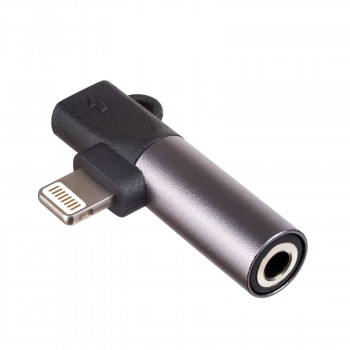 Akyga AK-AD-63 προσαρμογέας Lightning (m) σε Lightning (f) + υποδοχή θηλυκή jack 3,5 mm, μαύρο