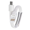 Akyga AK-AD-34 καλώδιο USB βραχιόλι, Micro-USB-B (m) / USB-A, USB 2.0, 23 cm, λευκό