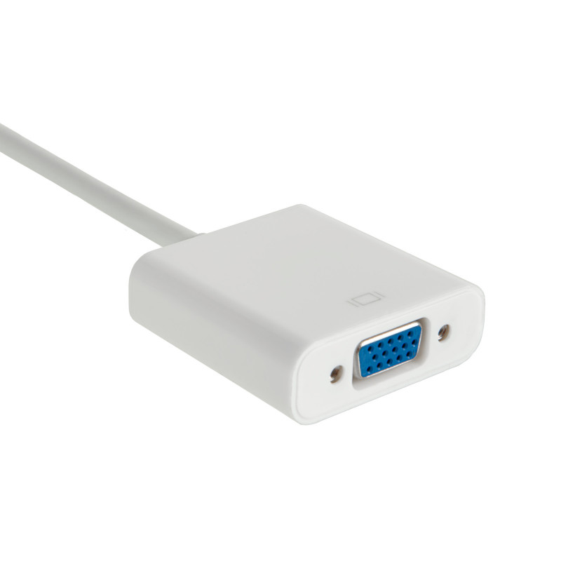 Akyga AK-AD-39 καλώδιο αντάπτορα Mini DisplayPort (M) σε VGA (F), 15 cm, λευκό
