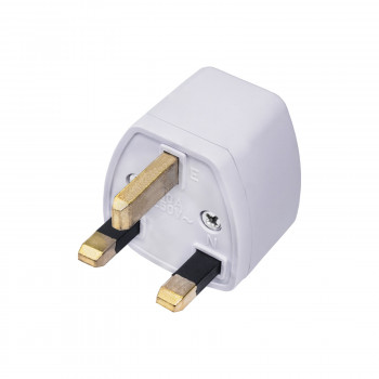 Akyga AK-AD-59 αντάπτορας ταξιδιωτικού βύσματος US / AU / EU σε UK, 250 V, 10 A, λευκό
