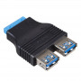 Akyga AK-CA-58 εσωτερικός αντάπτορας USB 3.0 19-pin header (F) σε 2x USB-A 3.0 (F)