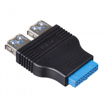 Akyga AK-CA-58 εσωτερικός αντάπτορας USB 3.0 19-pin header (F) σε 2x USB-A 3.0 (F)