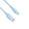 Akyga AK-USB-63 καλώδιο USB USB-A (m) / USB-C (m), USB 2.0, 18W, 1 m, μπλε, σιλικόνη