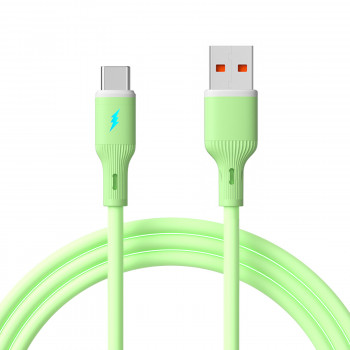Akyga AK-USB-64 καλώδιο USB USB-A (m) / USB-C (m), USB 2.0, 18W, 1 m, πράσινο, σιλικόνη