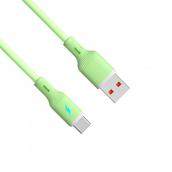 Akyga AK-USB-64 καλώδιο USB USB-A (m) / USB-C (m), USB 2.0, 18W, 1 m, πράσινο, σιλικόνη