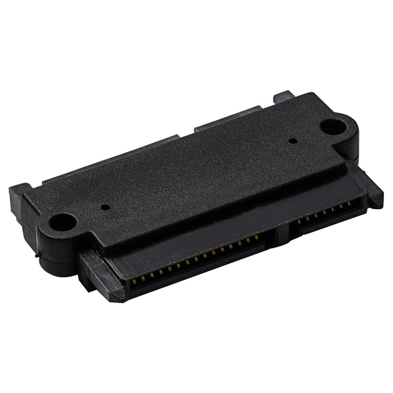 Akyga AK-CA-83 αντάπτορας SATA 22-pin (15+7) θηλυκό σε αρσενικό, μαύρο