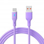 Akyga AK-USB-65 καλώδιο USB USB-A (m) / USB-C (m), USB 2.0, 18W, 1 m, μωβ, σιλικόνη