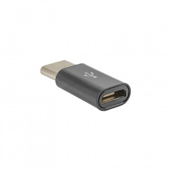 Akyga AK-AD-46 αντάπτορας Micro-USB-B (F) σε USB-C (M), μαύρο