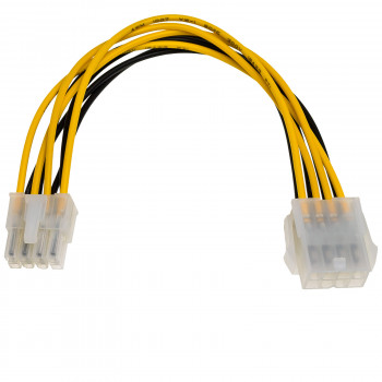 Akyga AK-CA-08 καλώδιο επέκτασης τροφοδοσίας EPS 8-pin (4+4), 8-pin (F) σε 8-pin (M), 20 cm