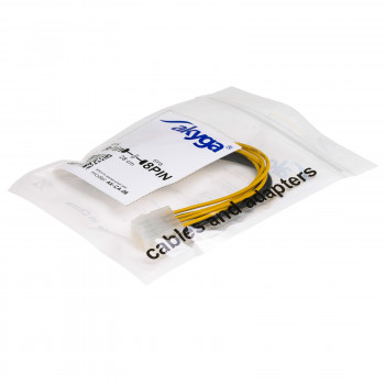 Akyga AK-CA-08 καλώδιο επέκτασης τροφοδοσίας EPS 8-pin (4+4), 8-pin (F) σε 8-pin (M), 20 cm