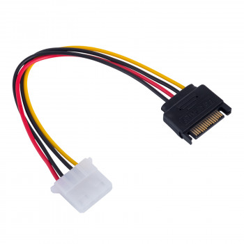Akyga AK-CA-11 καλώδιο αντάπτορα τροφοδοσίας SATA (M) σε Molex (F), 15 cm