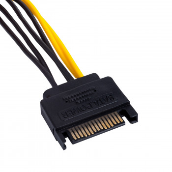 Akyga AK-CA-30 καλώδιο αντάπτορα τροφοδοσίας SATA (M) σε PCIe 6-pin (F), 15 cm