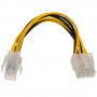 Akyga AK-CA-10 καλώδιο αντάπτορα τροφοδοσίας ATX P4 4-pin (M) σε EPS 8-pin (F), 15 cm