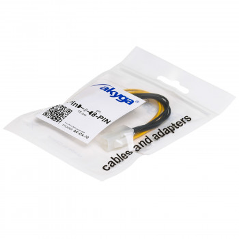 Akyga AK-CA-10 καλώδιο αντάπτορα τροφοδοσίας ATX P4 4-pin (M) σε EPS 8-pin (F), 15 cm