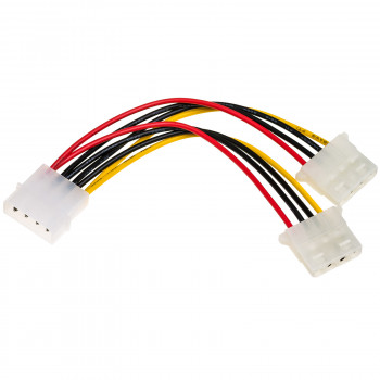 Akyga AK-CA-15 καλώδιο διανομής τροφοδοσίας Molex (M) σε 2x Molex (F), 15 cm