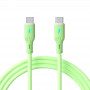 Akyga AK-USB-69 καλώδιο USB USB-C (m) / USB-C (m), USB 2.0, 60W, 1 m, πράσινο, σιλικόνη