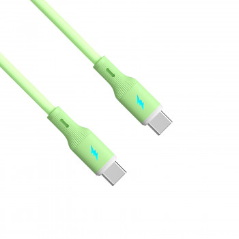 Akyga AK-USB-69 καλώδιο USB USB-C (m) / USB-C (m), USB 2.0, 60W, 1 m, πράσινο, σιλικόνη