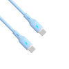 Akyga AK-USB-68 καλώδιο USB USB-C (m) / USB-C (m), USB 2.0, 60W, 1 m, μπλε, σιλικόνη
