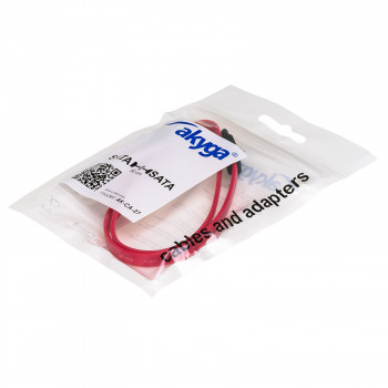 Akyga AK-CA-27 καλώδιο δεδομένων SATA III, 6 Gb/s, 0,5 m, κόκκινο