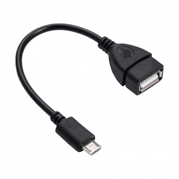 Akyga AK-AD-09 καλώδιο αντάπτορα OTG Micro USB-B (M) σε USB-A (F), 15 cm, μαύρο