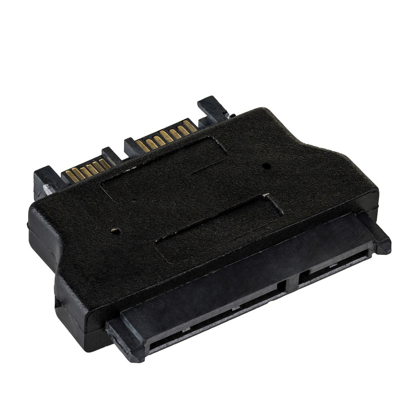 Akyga AK-CA-53 αντάπτορας Slim SATA (αρσενικό) σε SATA 22-pin (θηλυκό), μαύρο