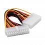 Akyga AK-CA-66 Καλώδιο προσαρμογέα τροφοδοσίας ATX 20-Pin (υποδοχή θηλυκή) σε 24-Pin (20+4) (βύσμα αρσενικό), 15 cm