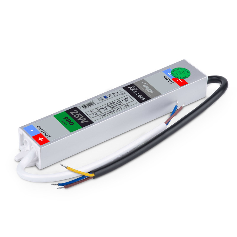Akyga AK-L2-025 Αδιάβροχο τροφοδοτικό LED 12 V, 2 A, 25 W, IP67