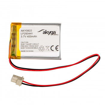 Akyga AKY0822 LP293441 Μπαταρία Li-Po 3,7 V 400 mAh με PCM, βύσμα αρσενικό 2-Pin, καλώδιο 150 mm