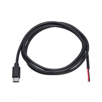 Akyga AK-SC-38 Καλώδιο σέρβις βύσμα αρσενικό USB-C με ανοιχτό άκρο, 10 W (5 V / 2 A), 1 m, μαύρο