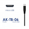 Akyga AK-TB-06 Καθολικό τροφοδοτικό 5,0V / 2,5A 12,5W micro USB B 1,1m