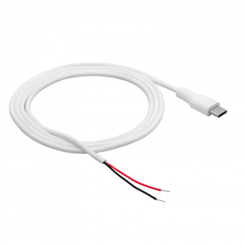Akyga AK-SC-40 Καλώδιο σέρβις βύσμα αρσενικό USB-C με ανοιχτό άκρο, 60 W (20 V / 3 A), 1 m, λευκό