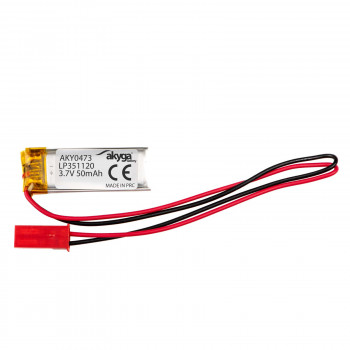 Akyga AKY0473 LP351120 μπαταρία Li-Po 3,7 V 50 mAh με PCM, βύσμα JST 2,54 mm 2-Pin, καλώδιο 150 mm