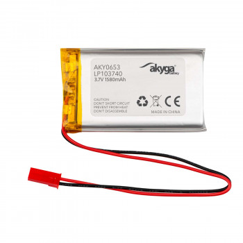 Akyga AKY0653 LP103740 μπαταρία Li-Po 3,7 V 1580 mAh με PCM, βύσμα JST 2,54 mm 2-Pin, καλώδιο 150 mm