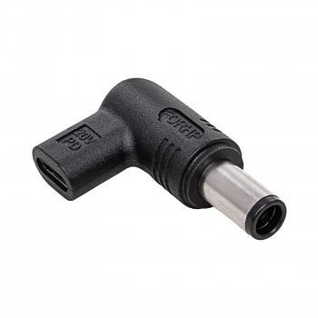 Akyga AK-ND-C07 αντάπτορας φόρτισης USB-C σε DC 7,4 x 5,0 mm + Pin για notebook, 18,5-20 V, 100 W, για HP