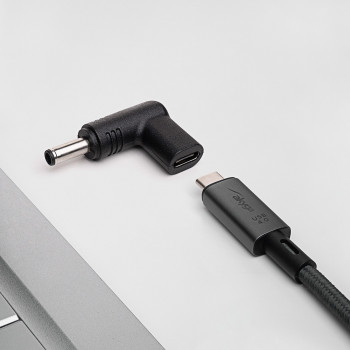 Akyga AK-ND-C10 αντάπτορας φόρτισης USB-C σε DC 4,5 x 3,0 mm + Pin για notebook, 18,5-20 V, 100 W, για Dell