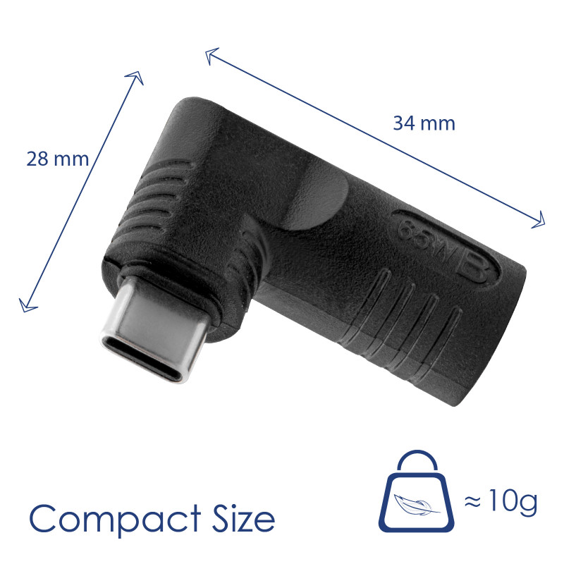 Akyga AK-ND-D06 αντάπτορας DC 5,5 x 2,5 mm σε USB-C PD για τροφοδοτικά notebook, 65 W
