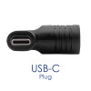 Akyga AK-ND-D17 αντάπτορας DC 3,0 x 1,0 mm σε USB-C PD για τροφοδοτικά notebook, 65 W