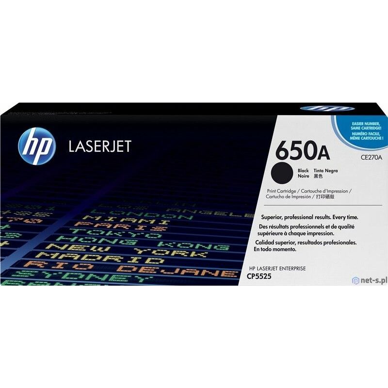 HP 650A CE270AH φυσίγγιο γραφίτη, μαύρο, 13.500 σελίδες (1 τεμ.)