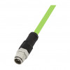 LogiLink CQM035S βιομηχανικό καλώδιο patch, Cat.6A, PUR, M12 X-coded σε RJ45, 1 m