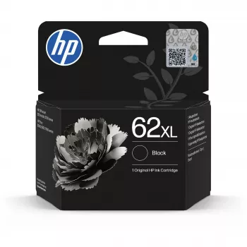HP 62XL γνήσιο δοχείο μελανιού D14SKAE#LS1, 7,5 ml, υψηλής απόδοσης, μαύρο