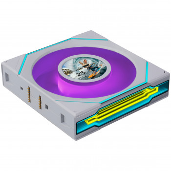 Lian Li UNI FAN SL-INF LCD FLEX Wireless ανεμιστήρας κουτιού υπολογιστή, ARGB και LCD, Reverse Blade, 120 mm, λευκός
