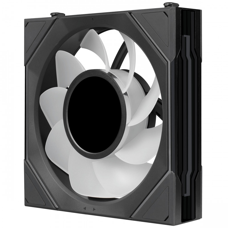 Lian Li UNI FAN SL-INF LCD FLEX Wireless ανεμιστήρες θήκης υπολογιστή (3 τεμ.) με ελεγκτή, ARGB και LCD, Reverse Blade, 120 mm, μαύροι